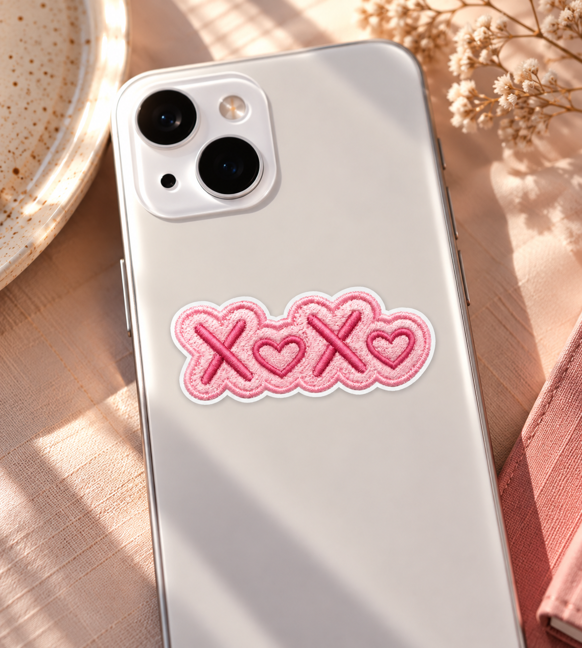 Pink XOXO Hearts Sticker