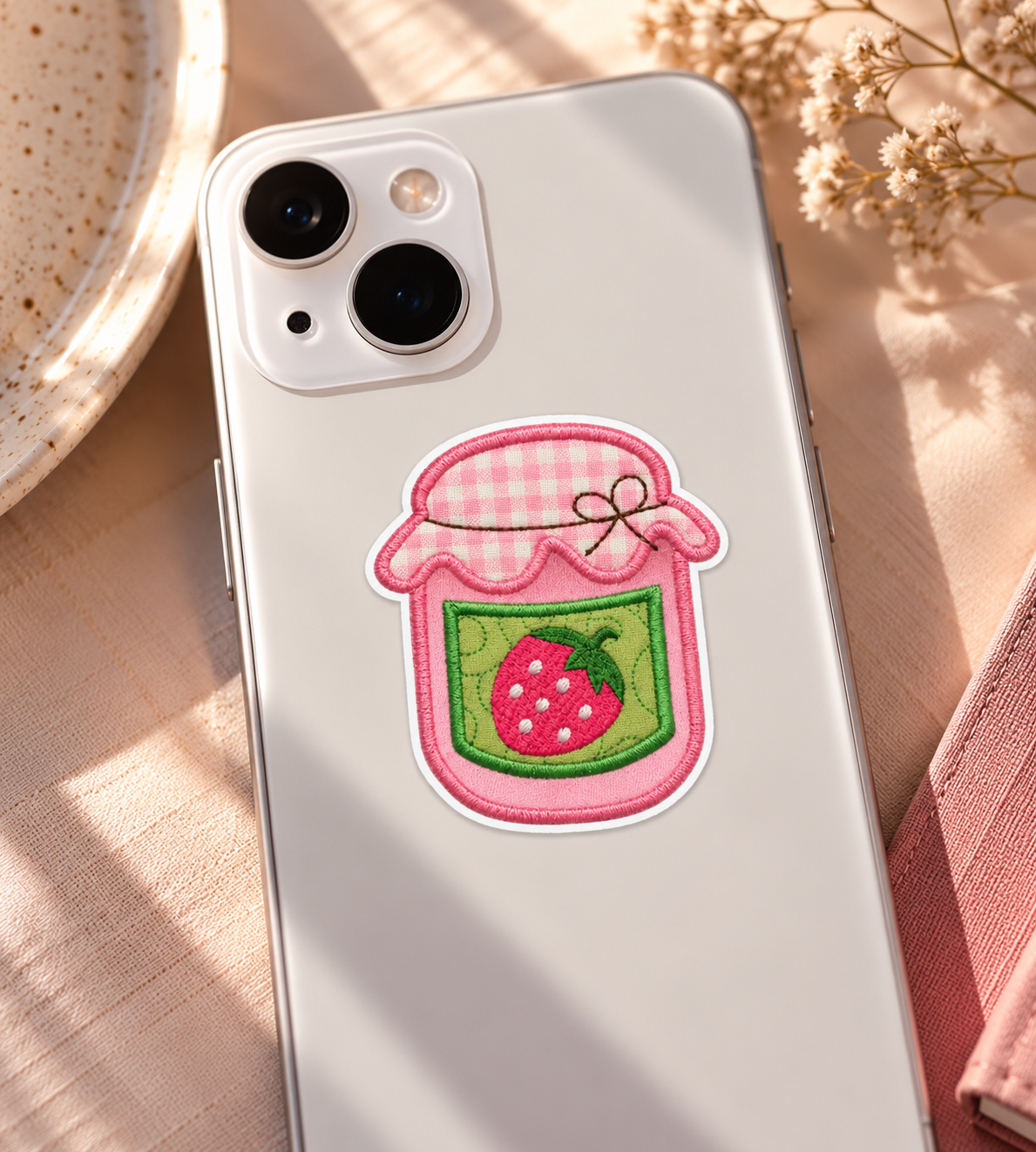Strawberry Jam Jar Sticker