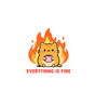 Everything Is Fine Cat Sticker