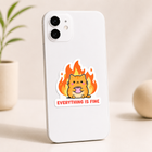 Everything Is Fine Cat Sticker