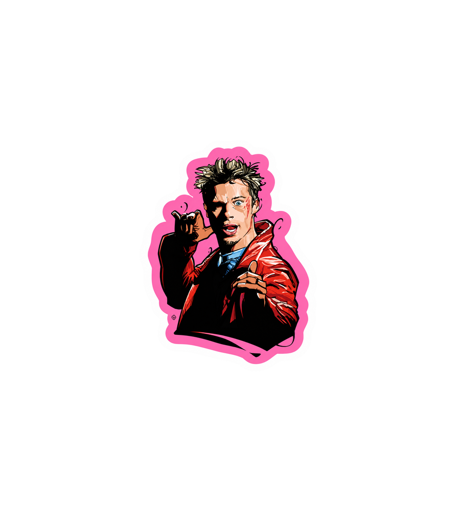 Tyler Durden Pink Fight Club Sticker
