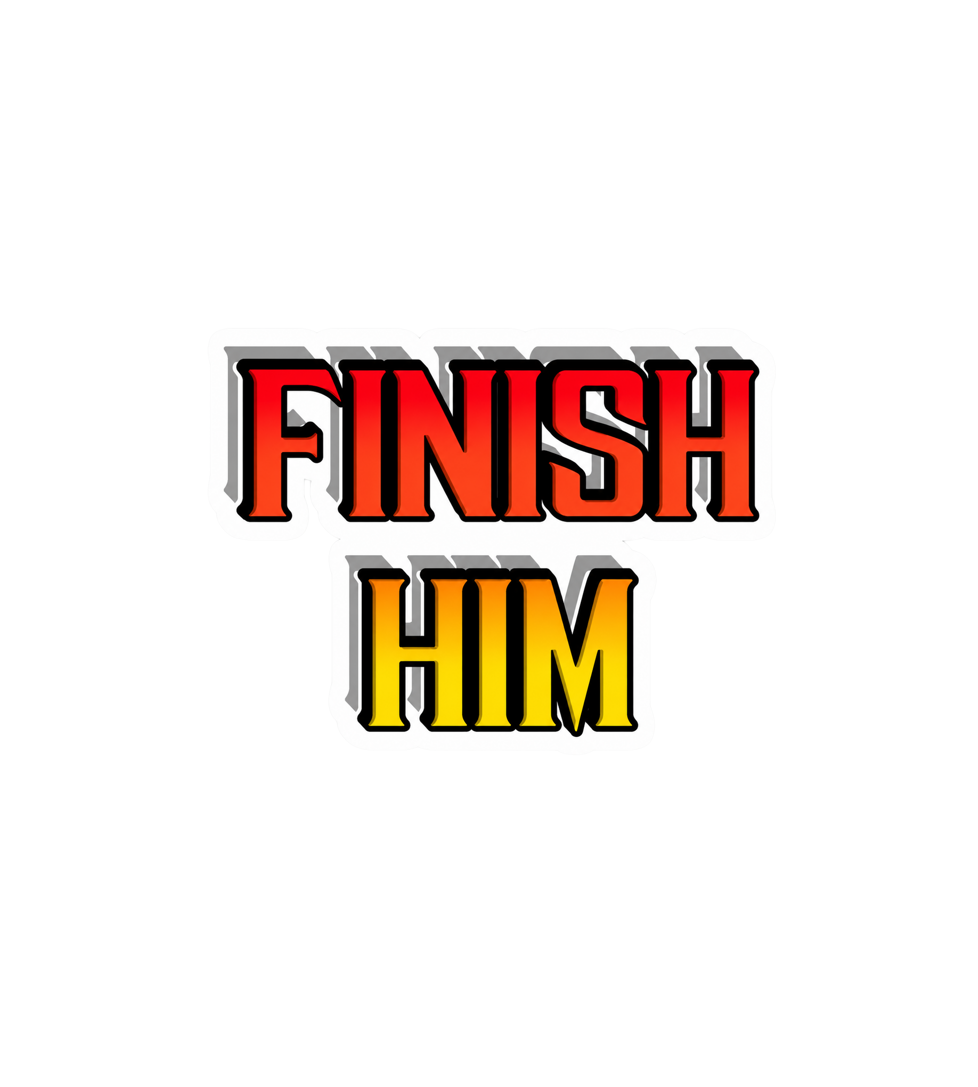 Finish Him Gaming Sticker