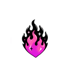 Pink Flame Vinyl Sticker