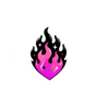 Pink Flame Vinyl Sticker