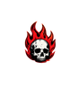 Fire Skull Vinyl Sticker