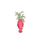Fish Flower Sticker