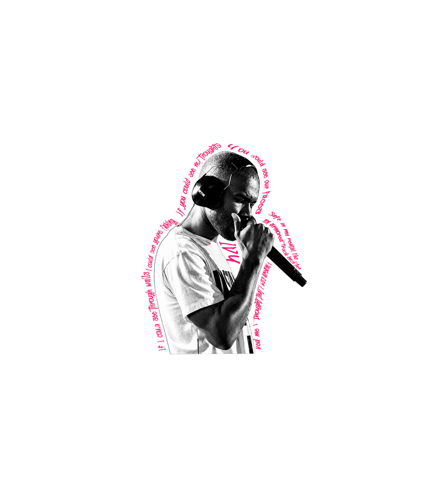 Frank Ocean Pink Text Sticker
