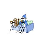 Game Time & Pizza Break Sticker