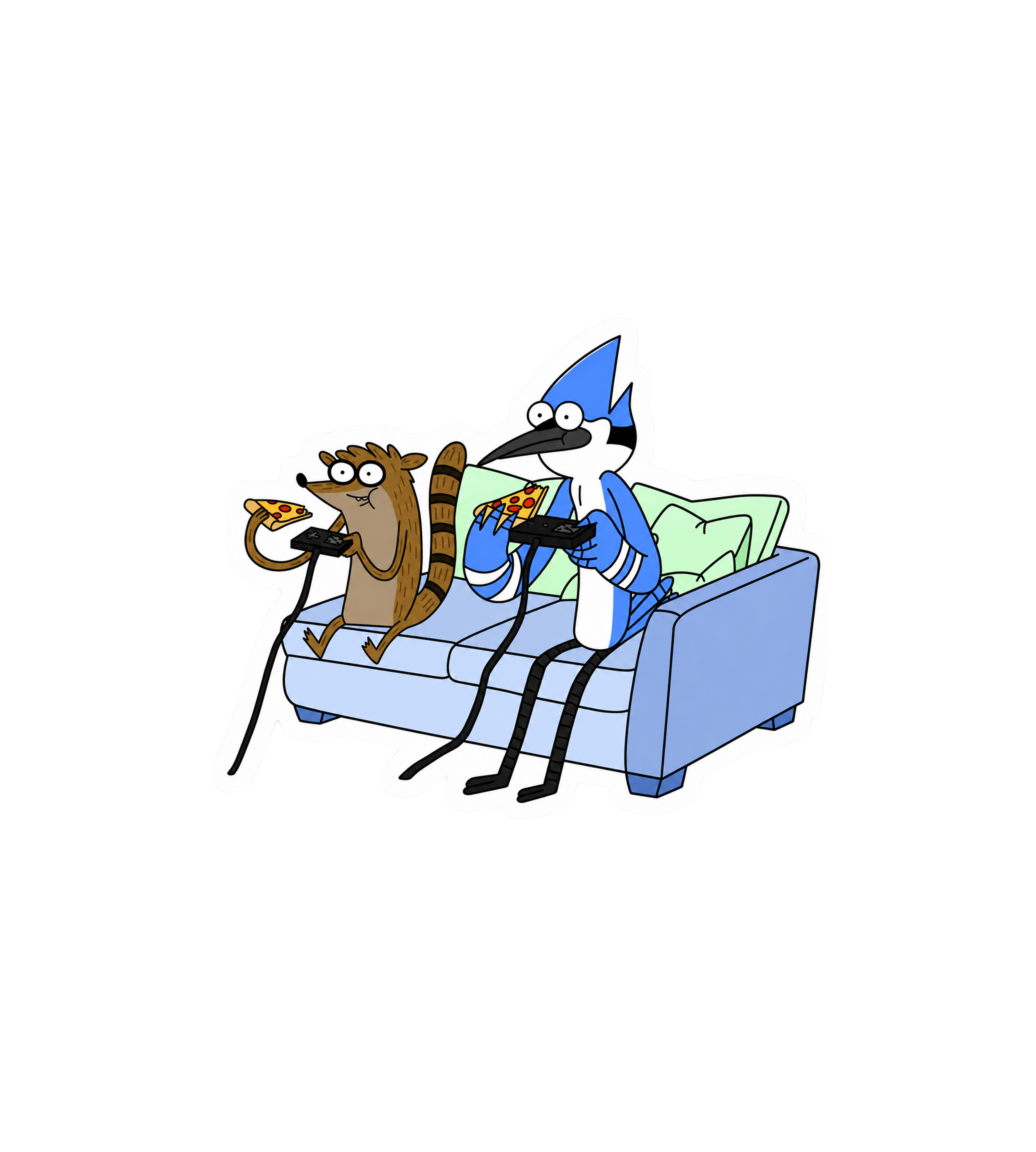 Game Time & Pizza Break Sticker