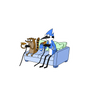 Game Time & Pizza Break Sticker