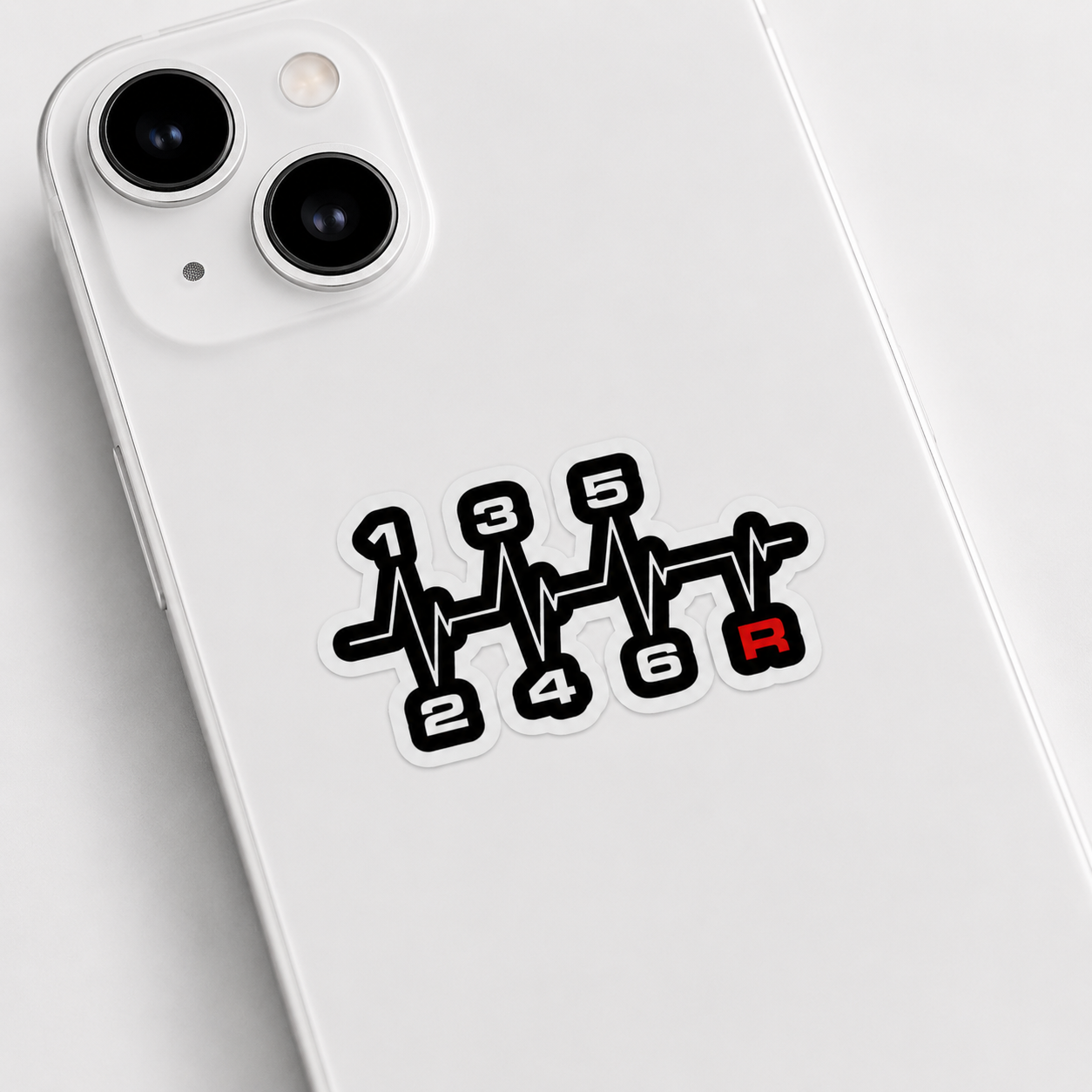 Gear Shift Heartbeat Sticker