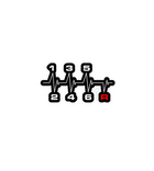 Gear Shift Heartbeat Sticker