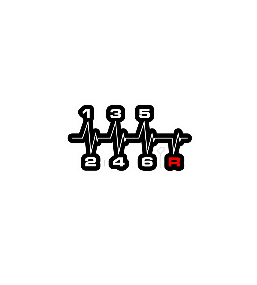 Gear Shift Heartbeat Sticker