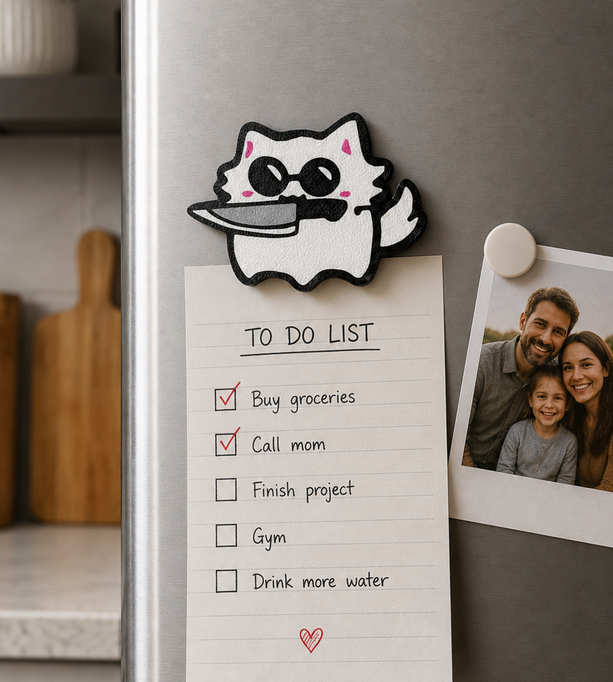 Gojo Cat Fridge Magnet – Funny Anime Refrigerator Magnet