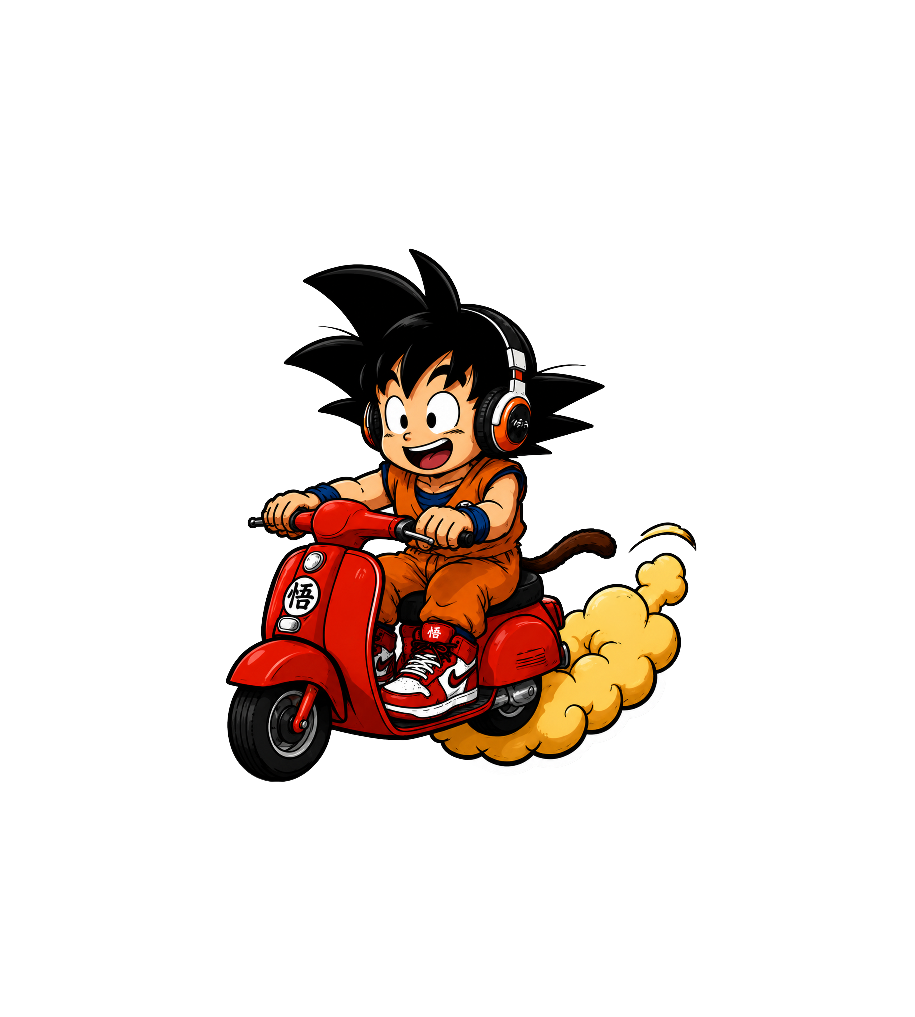 Goku Cloud Rider Scooter Sticker