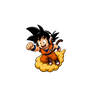 Goku Cloud Kicks Sticker