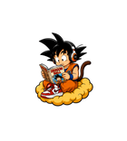 Goku Manga Reader Sticker