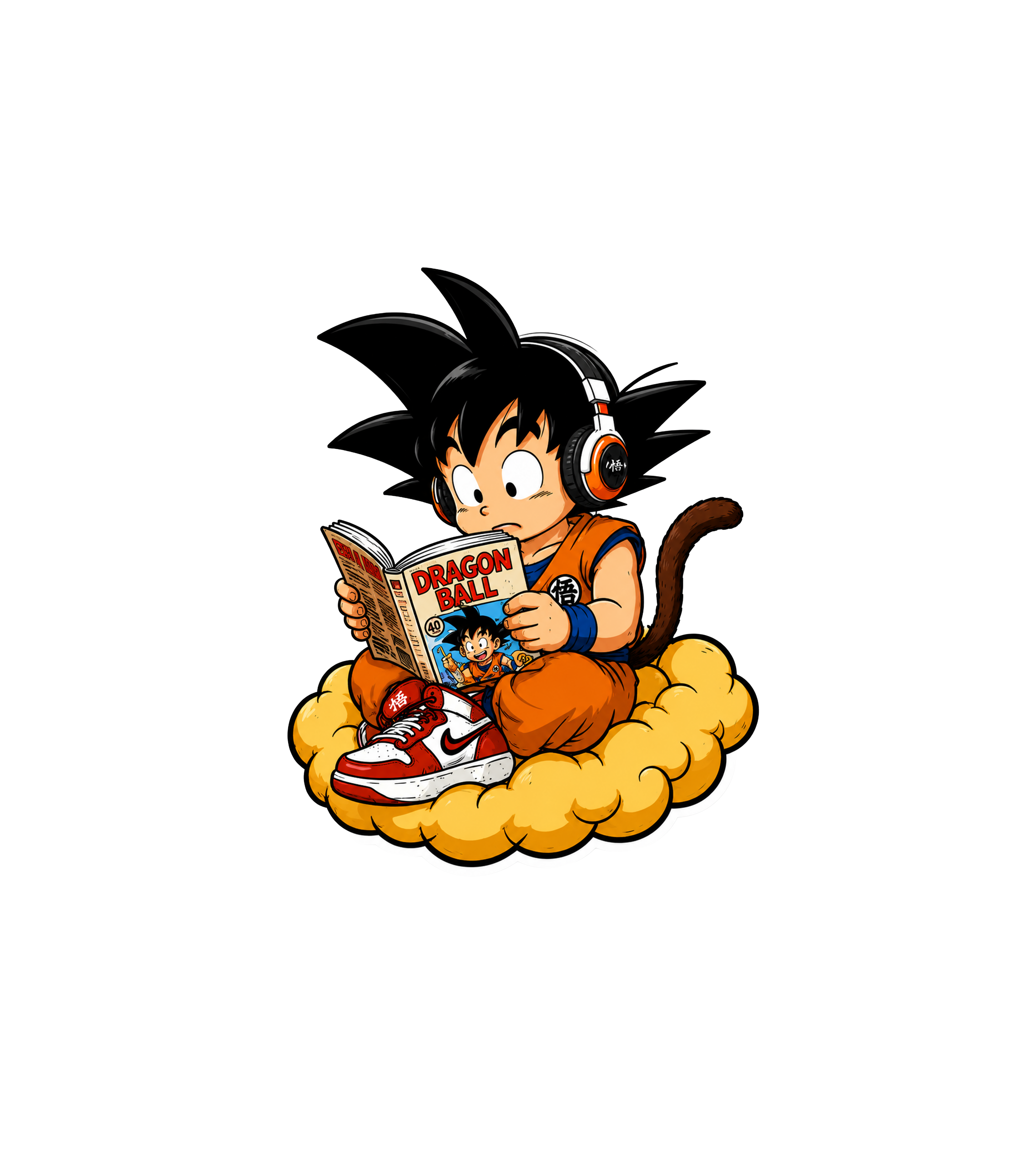 Goku Manga Reader Sticker