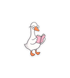 Bookworm Goose Sticker