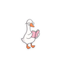 Bookworm Goose Sticker