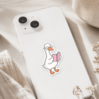 Bookworm Goose Sticker