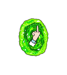 Green Portal Hand Sticker - Rick & Morty
