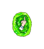 Green Portal Hand Sticker - Rick & Morty