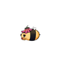 Fuzzy Flower Bee Sticker