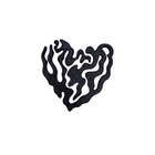 Abstract Heart Keychain