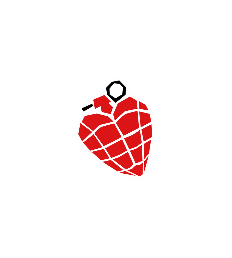 Heart Grenade Sticker