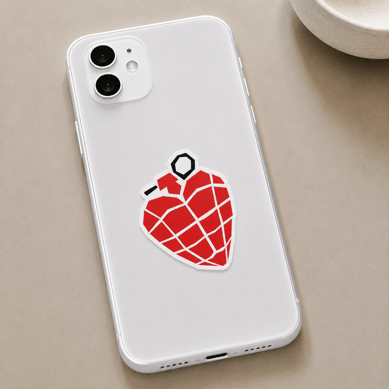 Heart Grenade Sticker