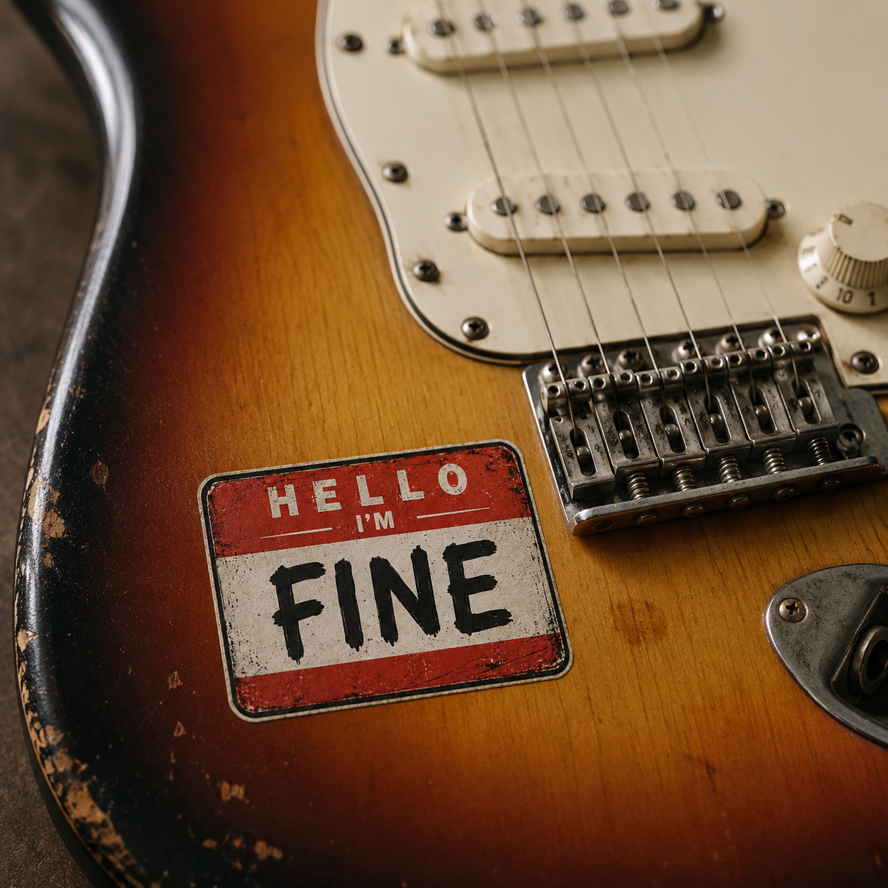 Hello, I'm Fine Vinyl Sticker
