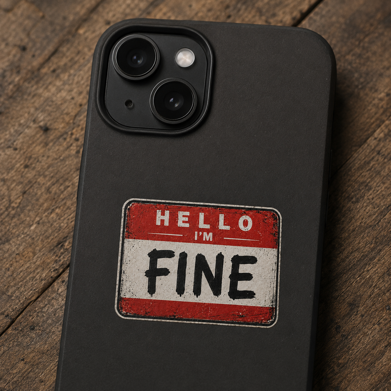 Hello, I'm Fine Vinyl Sticker