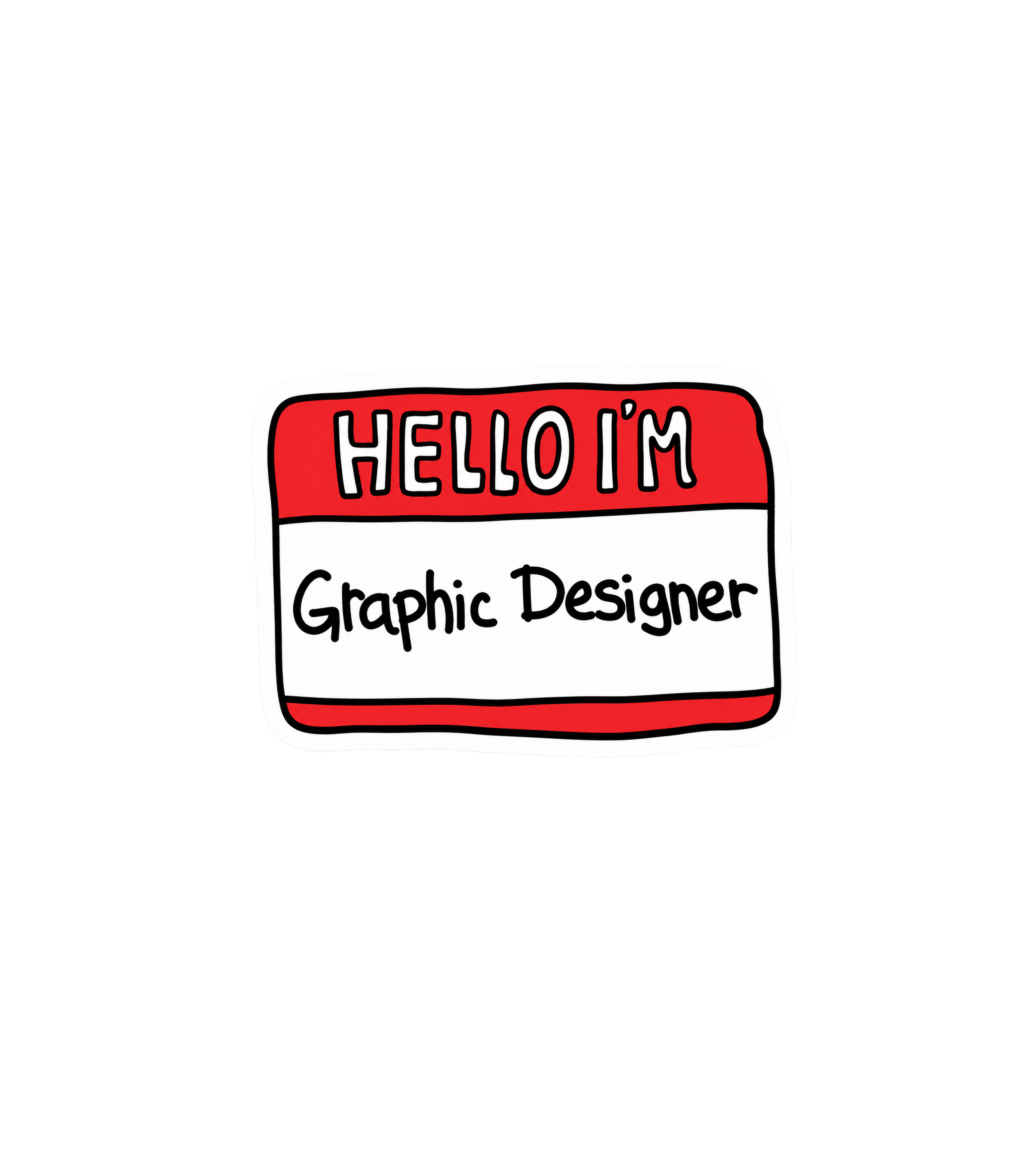 Hello I'm Graphic Designer Sticker