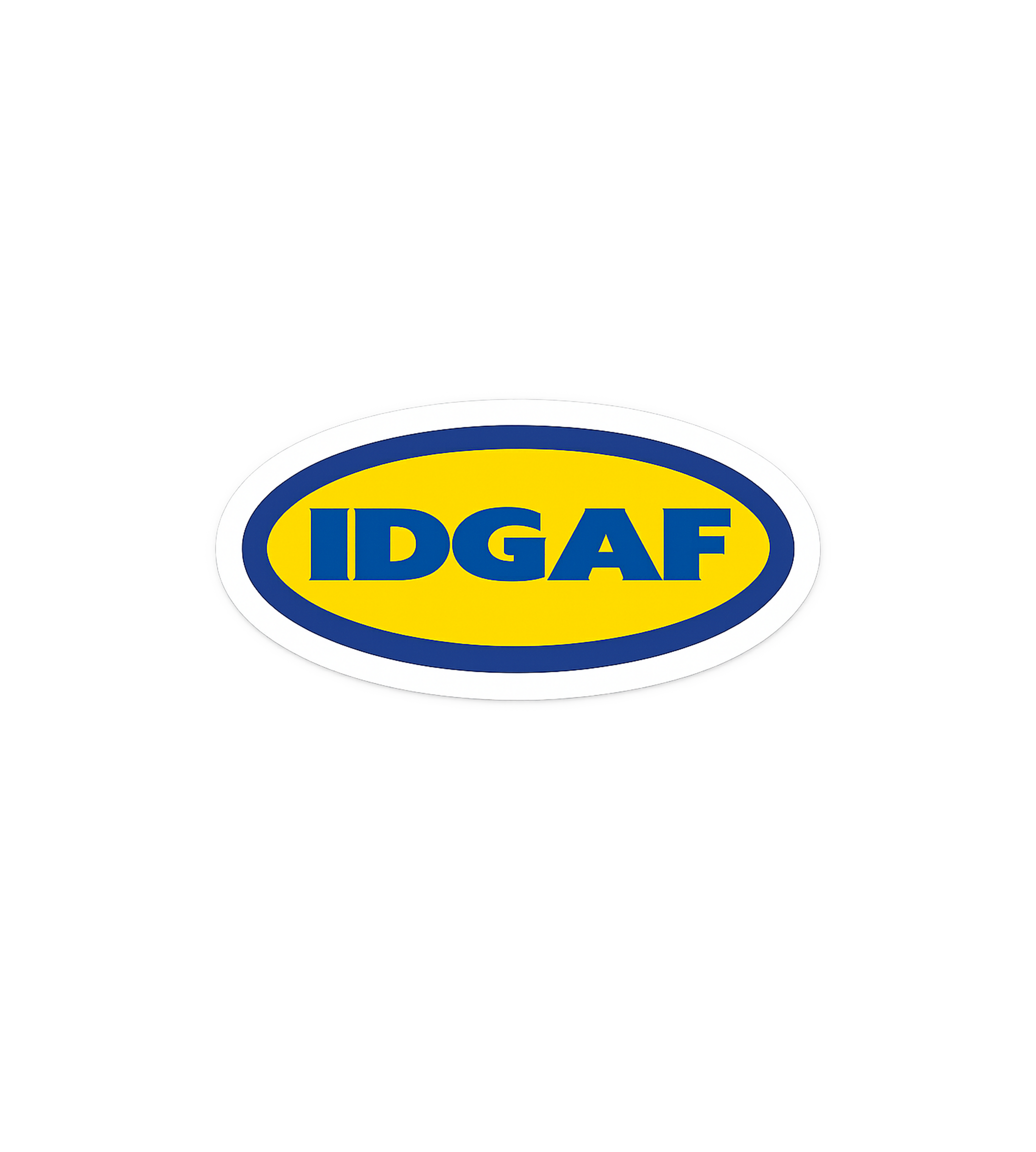 IDGAF Parody Sticker