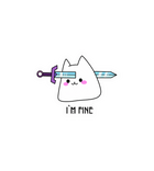 I'm Fine Cat Sticker