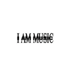 I AM MUSIC Typography Sticker