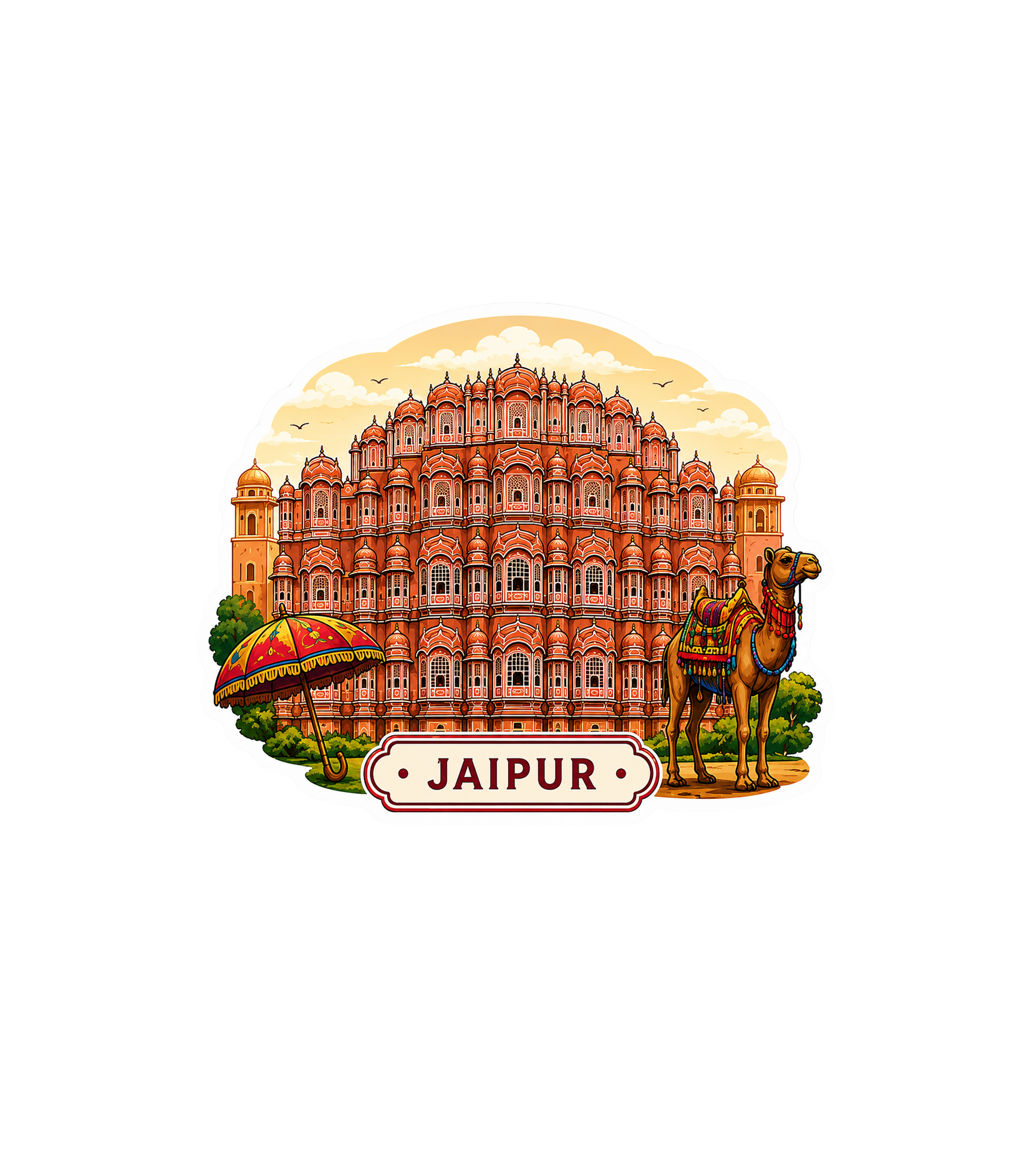 Jaipur Hawa Mahal Sticker