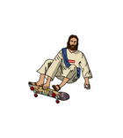 Jesus Skateboarding Sticker