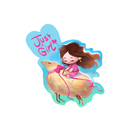 Just A Girl Vinyl Sticker