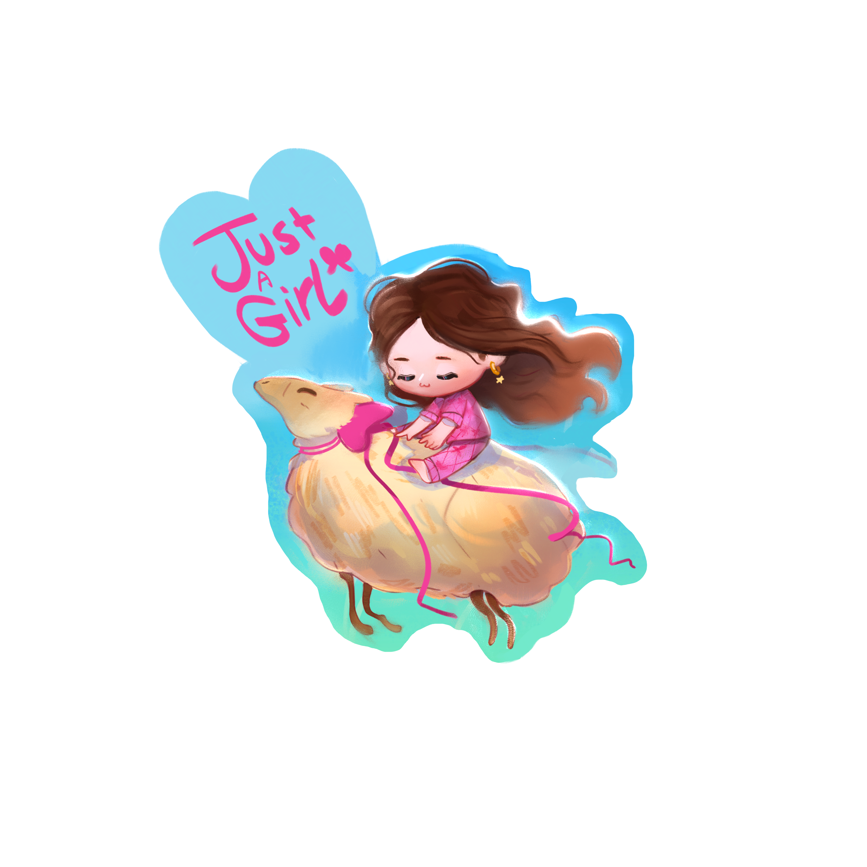 Just A Girl Vinyl Sticker
