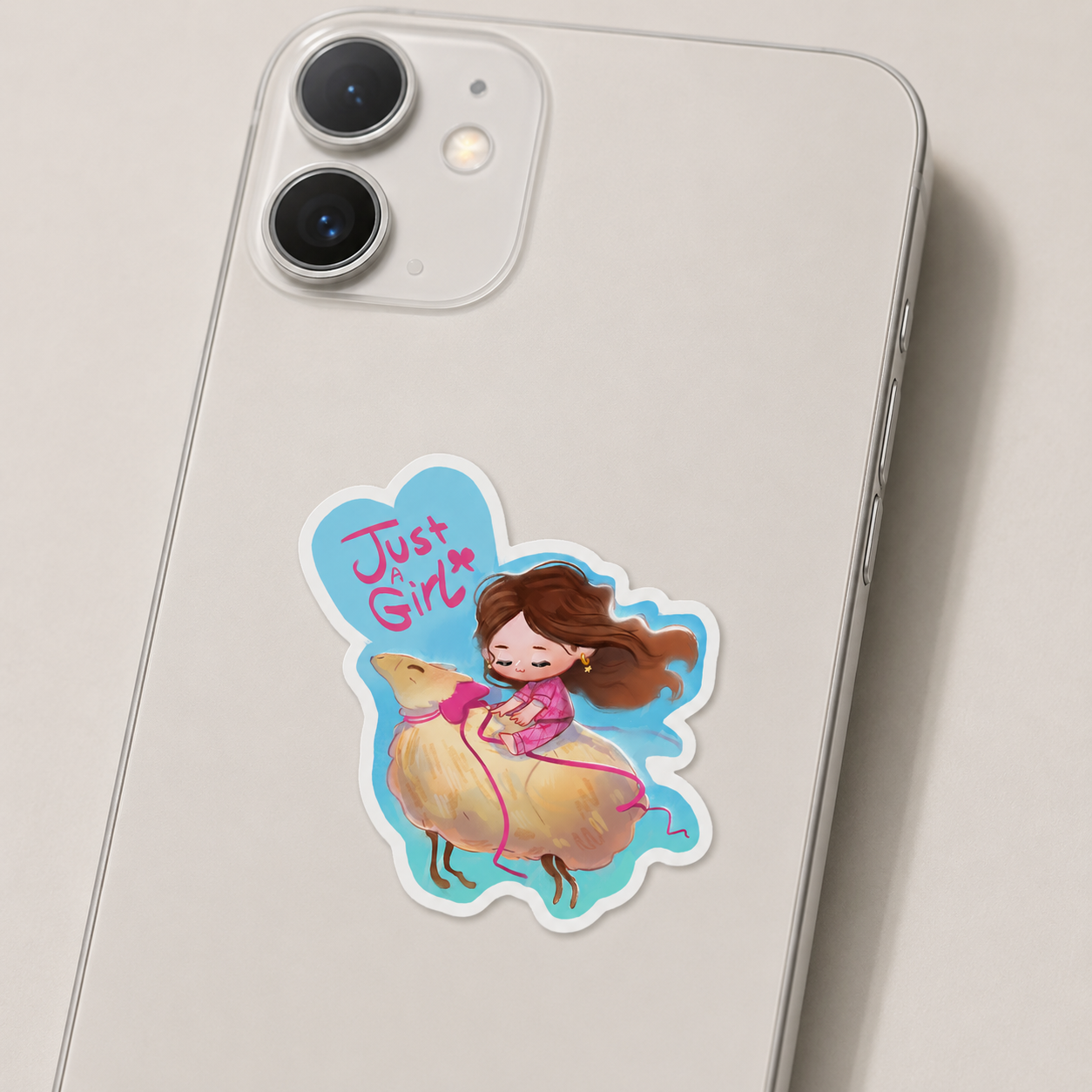 Just A Girl Vinyl Sticker