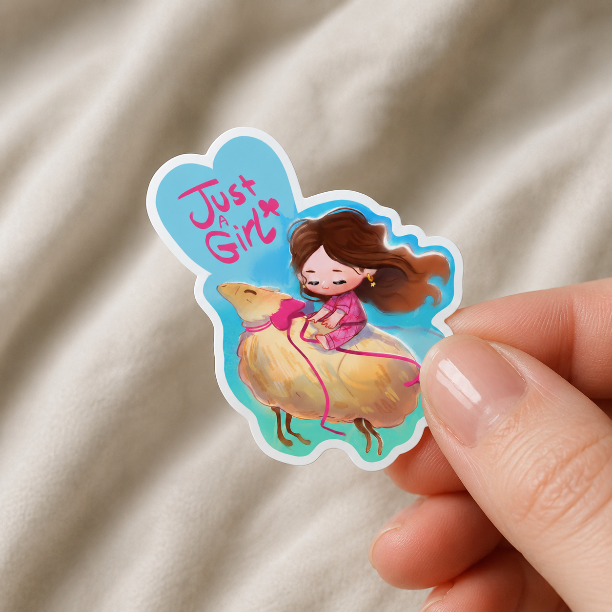 Just A Girl Vinyl Sticker