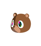 Graduation Bear Head Sticker