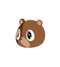 Graduation Bear Head Sticker