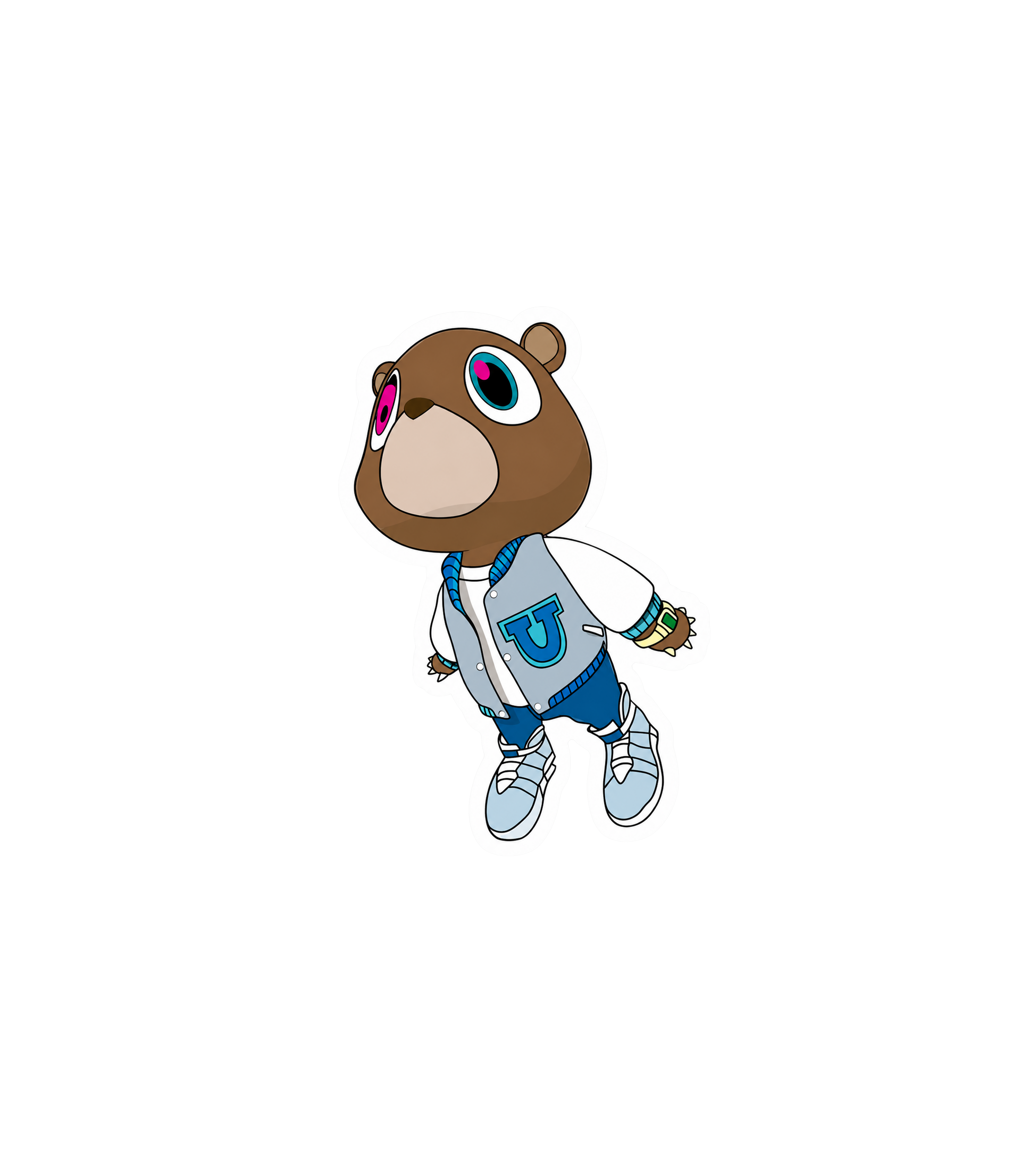 Graduation Bear Mascot Sticker