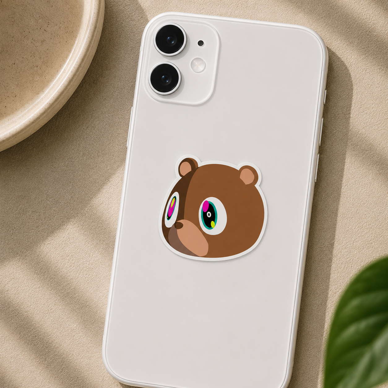 Graduation Bear Head Sticker