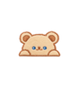 Cute Peekaboo Bear Sticker