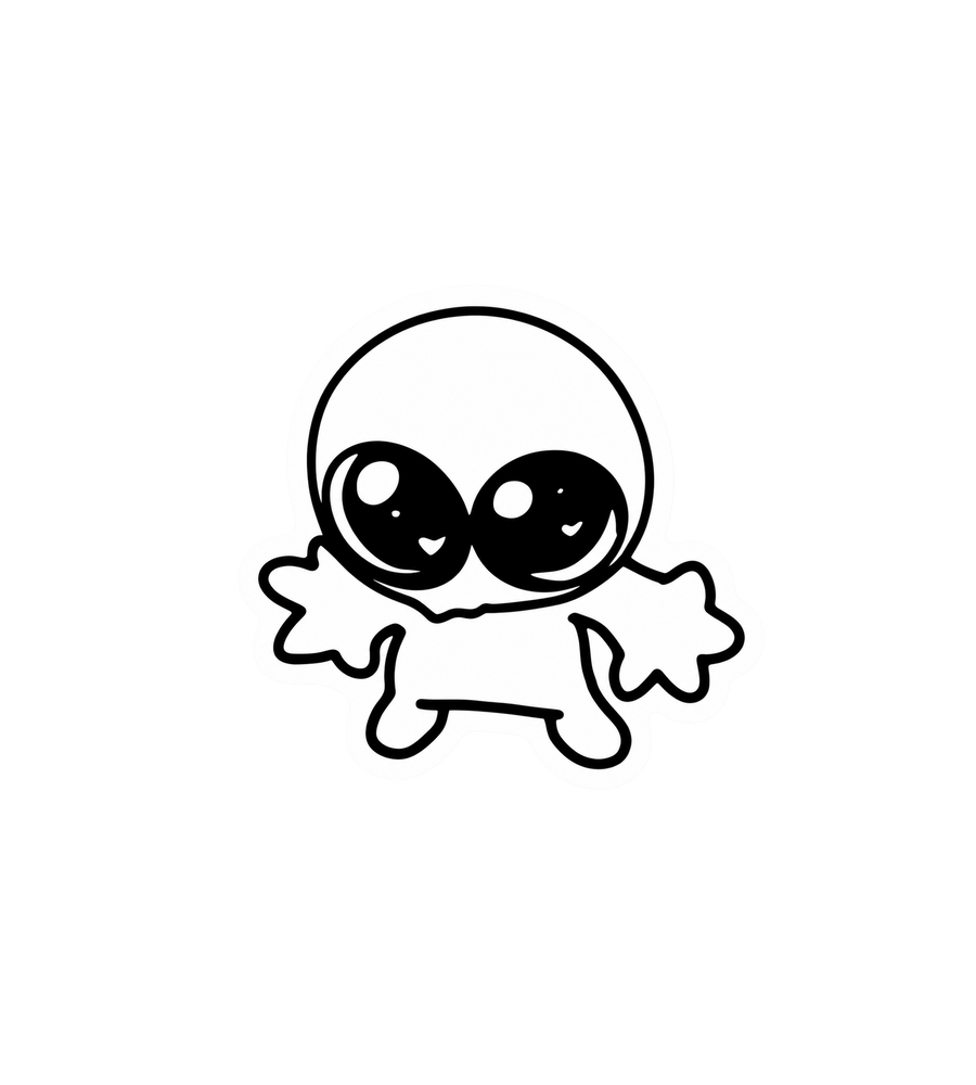 Kawaii Alien Sticker
