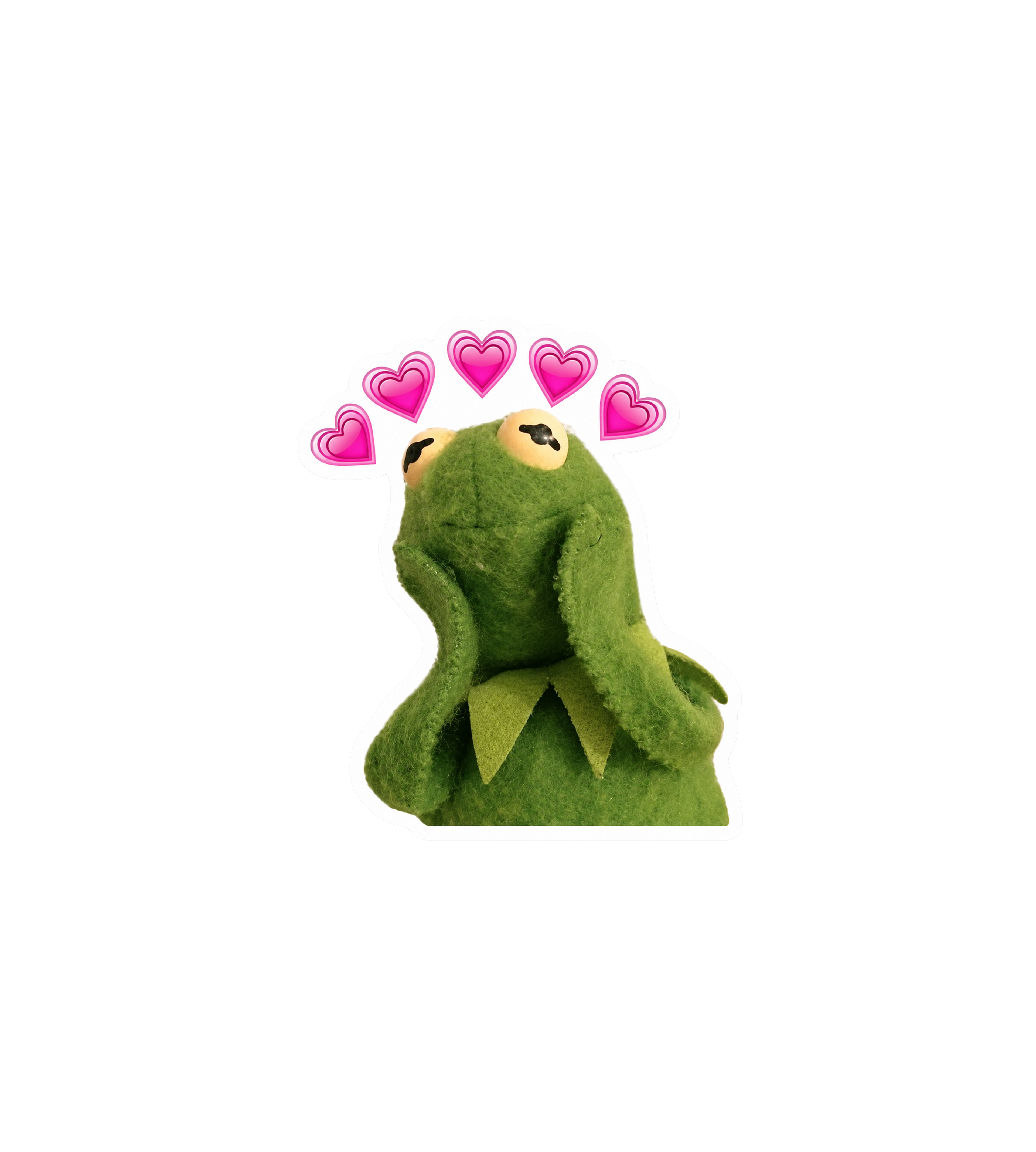Kermit Love Hearts Sticker